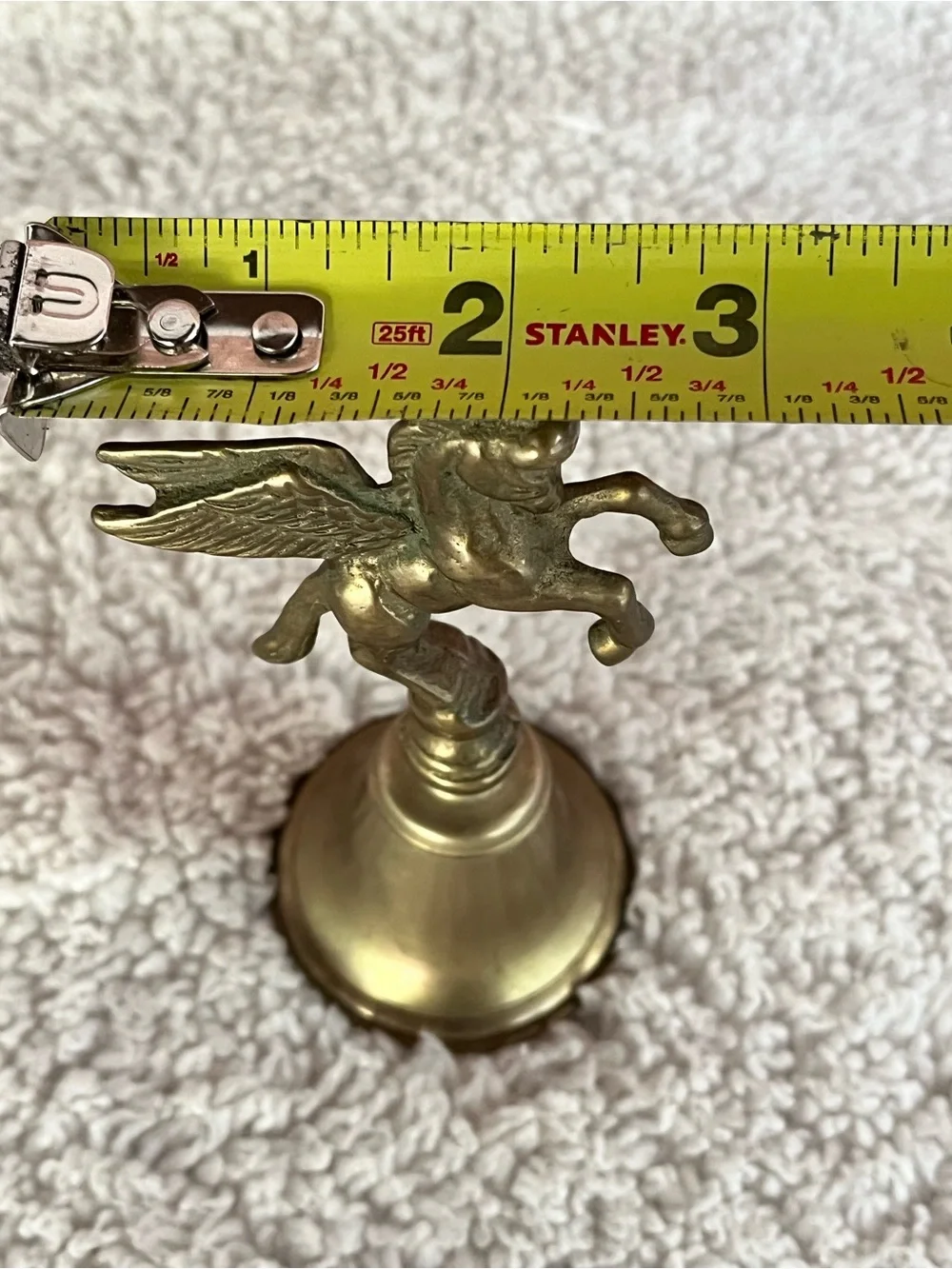 Brass Pegasus Bell - Winged Horse Figurine 6 Inch - Picture 8 of 8